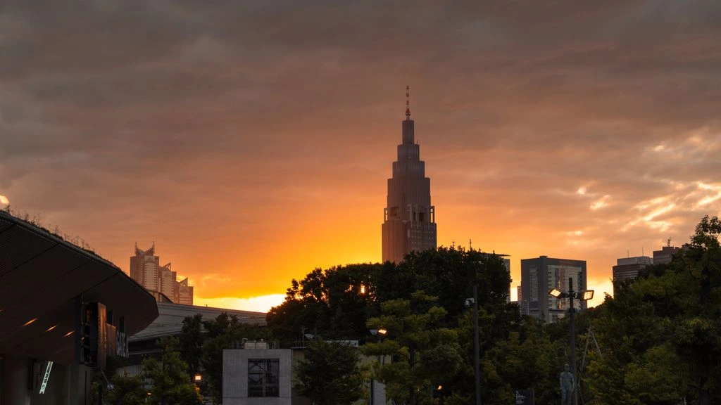 Tokyo skyline at twilight from a rooftop